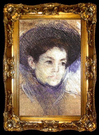 framed  Mary Cassatt Portrait of a Woman  gg, ta009-2
